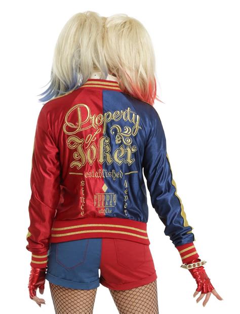 Dc Comics Suicide Squad Harley Quinn Girls Satin Souvenir Jacket Hot Topic