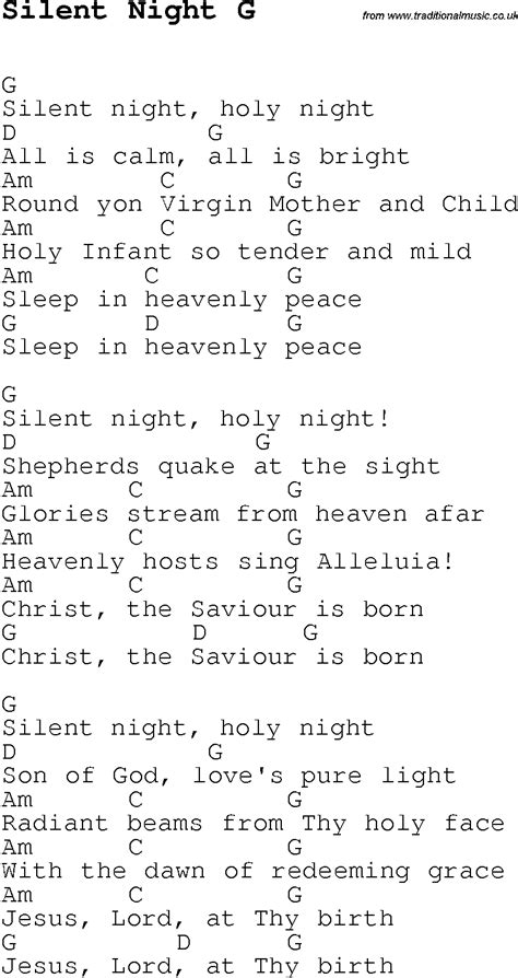 Printable Silent Night Lyrics