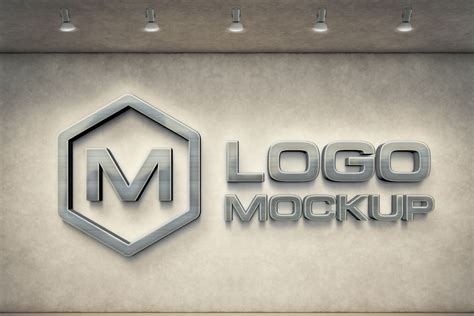 Logo Mockup Office Wall 3d Premium Psd File