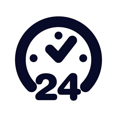 Premium Vector Vector 24 Hour Timer Clock Black On White