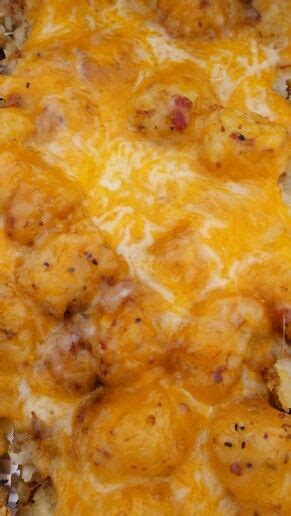 Bacon Cheesy Tater Tot Made This In A Tin Foil Pan Over A Campfire