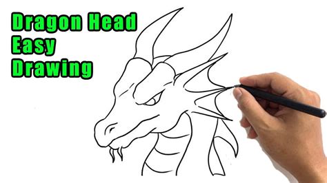 How To Draw A Dragon Head Drawing Easy Dragon Face Step By Step Side View Sketch For Beginners