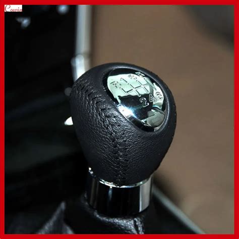 New Black Leather 6 Speed Manual Transmission Gear Shift Knob For Mazda