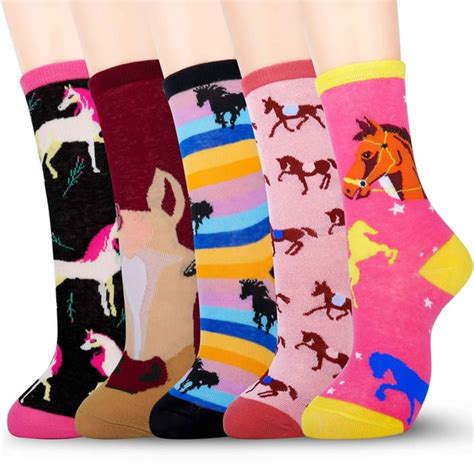 Moyel Cute Girls Socks Funny Horse Socks For Girls Animal Crazy Socks