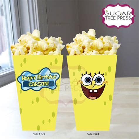24 Spongebob Squarepants Inspired Popcorn Boxes By Sugartreepress 36