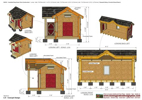Home Garden Plans Dh302 Insulated Dog House Plans Dog House Design