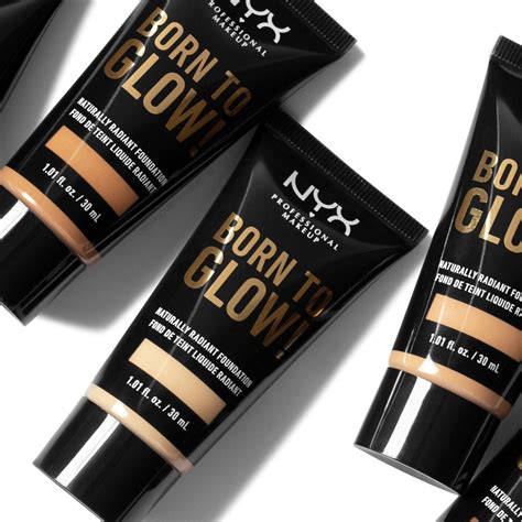 NYX S New Born To Glow Naturally Radiant Foundation Review Swatches Before After Photo And