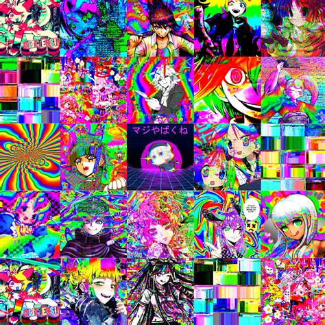 Glitchcore Anime Wall Collage Kit 25 Pics Indie Room Decor Etsy Uk