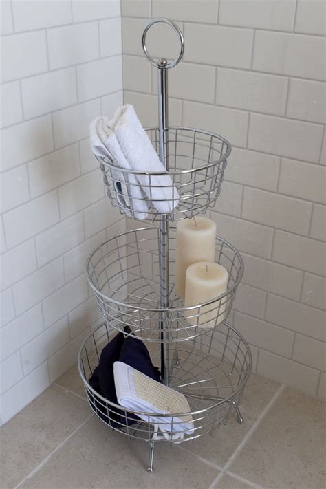 I have been wanting to redecorate my bathtub area and this was the perfect project to inspire me to start that process. Eva Floor Shower Caddy | Shower caddy, Bathtub accessories ...