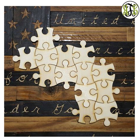 Interlocking Puzzle Pieces 2 To 8 Minis Small Wood Cutout Unfinished