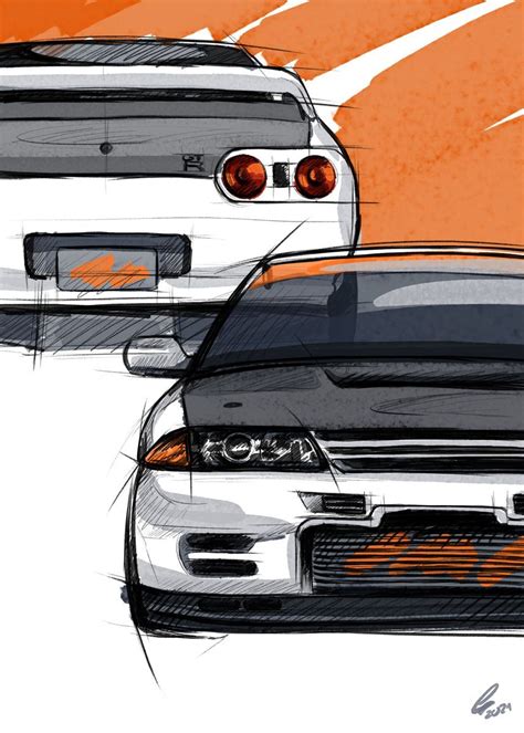 Nissan Skyline R32 Gtr Car Poster Canvas Wall Art Print John