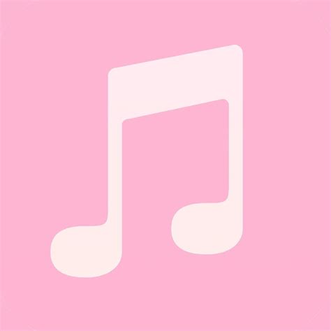 Music Icon Aesthetic Pink Background
