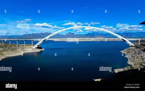 Roosevelt Lake Bridge Dam Arizona Stock Photo Alamy