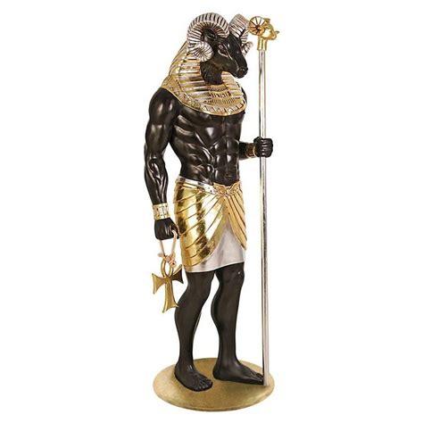 The Egyptian Grand Ruler Collection Life Size Khnum Statue Egyptian Design Toscano Life Size