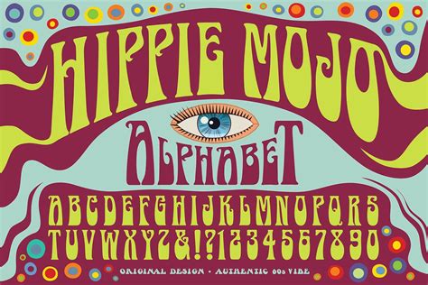 Hippie Mojo Alphabet Hippie Font Lettering Design Fonts Alphabet