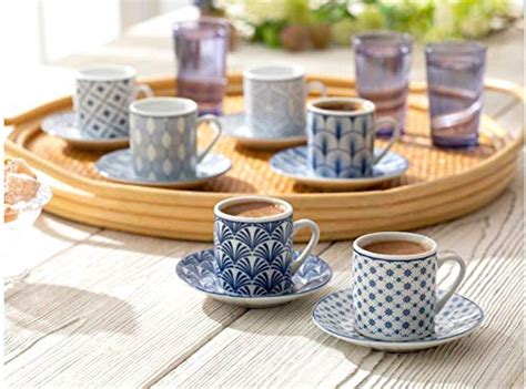 Amazon Com Istanbulartworkshop X Porcelain Espresso Cups And Saucers
