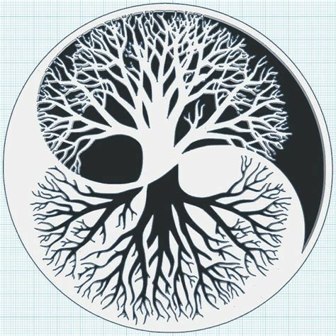 Free Stl File Yin Yang Tree Of Life 1220 ☯️・object To Download And To