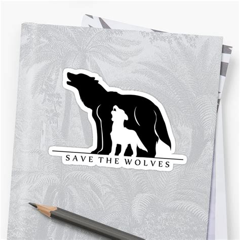 Save The Wolves White Background Sticker By Thekohakudragon In 2020