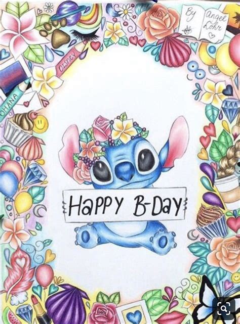Happy Birthday Stitch Background