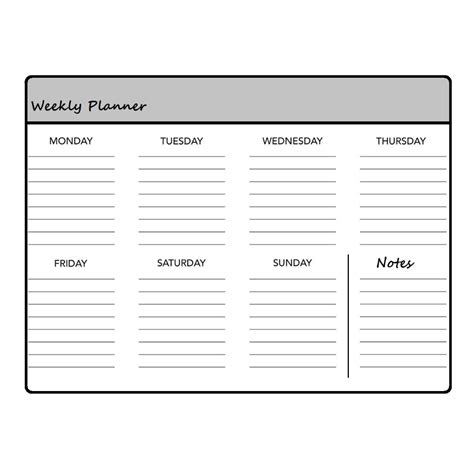 Weekly Planner With Clean Layout Weekly Planner Template Free