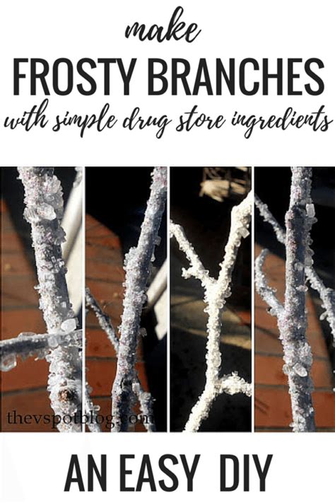 Make Your Own Frosted Icy Branches Christmas Branches