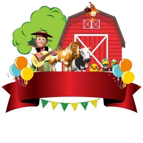 Granja Adorno Diy Cake Topper 1st Birthday Parties Farm Yard