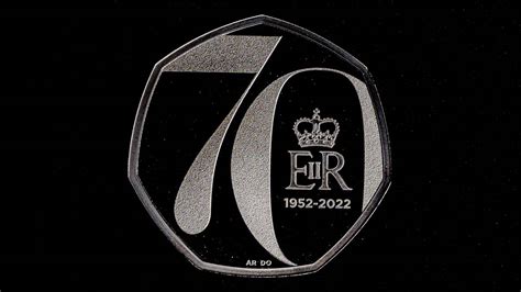 70 Thronjubiläum Der Queen Neue 50 Pence Münze