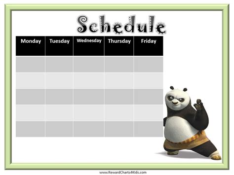 weekly schedule template