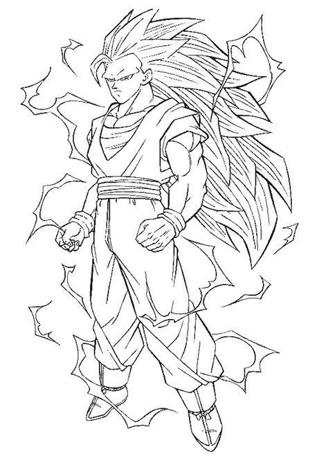 Dragonball super saiyan god goku. Dragon Ball Full Power Goku Super Saiyan 3 Coloring Pages ...