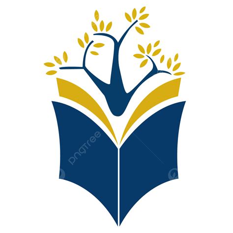 Logo Pendidikan Dibuat Dari Buku Dan Pohon Pengetahuan Book Sekolah