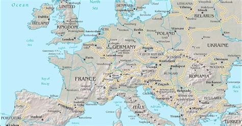 Mapa Evropy Ostrovy