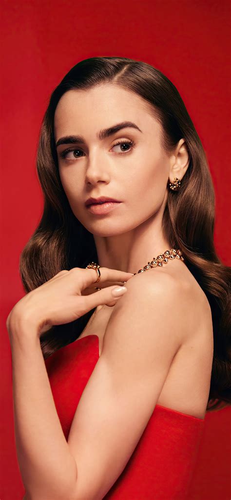 1242x2688 Lily Collins Cartier Iphone Xs Max Hd 4k Wallpapers Images
