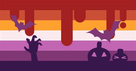 Sam ☔ On Twitter Rt Arofluxlesbian Halloween Lesbian Flag For