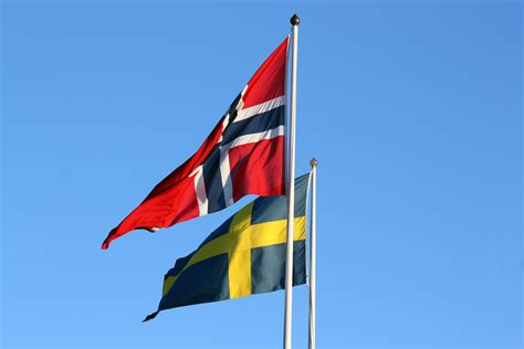 Flags Swedish Norwegian Swedens Free Image Download