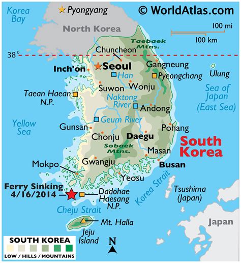 South Korea Latitude, Longitude, Absolute and Relative Locations ...