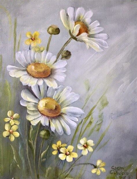 E Video Tutorial Painting Lesson Daisies Yellow Flowers By Susan
