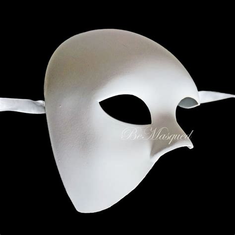 Bemasqued White Phantom Of The Opera Mask Half Face Men Adult Unisex