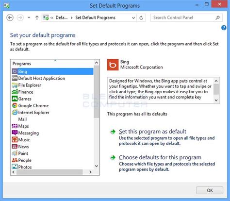How To Set Your Default Programs In Windows
