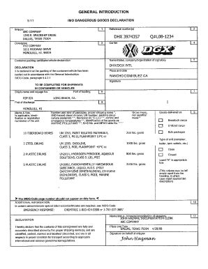 Bill Of Lading Dangerous Goods Fill And Sign Printable Template Online
