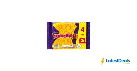 cadbury crunchie chocolate bar multipack 4pk £1 at morrisons