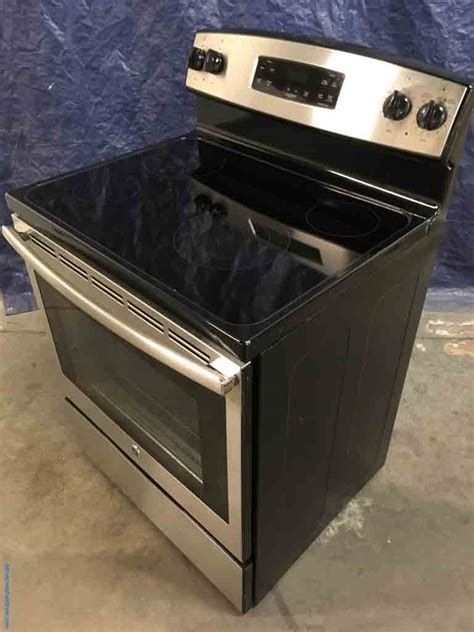 Large Images For Gently Used Ge Stainless Glass Top Stove Electric 30
