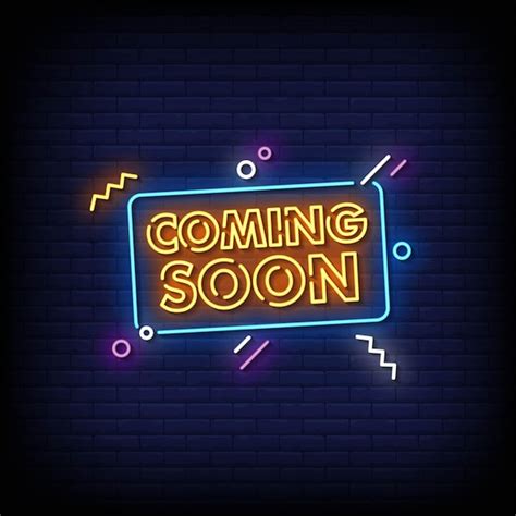 Premium Vector Coming Soon Neon Signs Style Text Vector