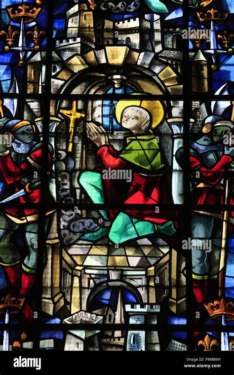 Stained Glass Window Joan Of Arc Praying In Her Cell Max Ingrand