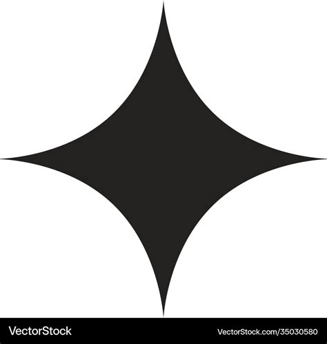 Star 4 Points Silhouette Style Icon Royalty Free Vector