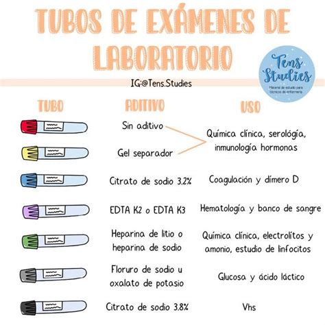 Tubos De Exámenes De Laboratorio Tens Studies Udocz