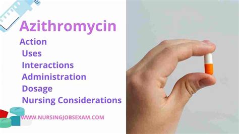 Azithromycin Action Uses Interactions Administration Dosage Nursing