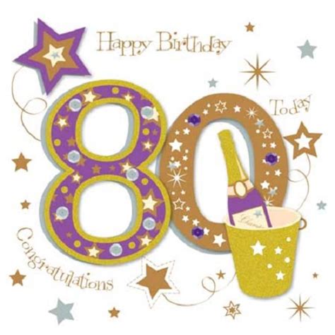 Happy 80th Birthday Greeting Card By Talking Pictures Cards Love Kates