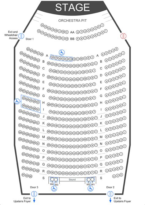 Seating Map Civic Theatre Wagga Wagga