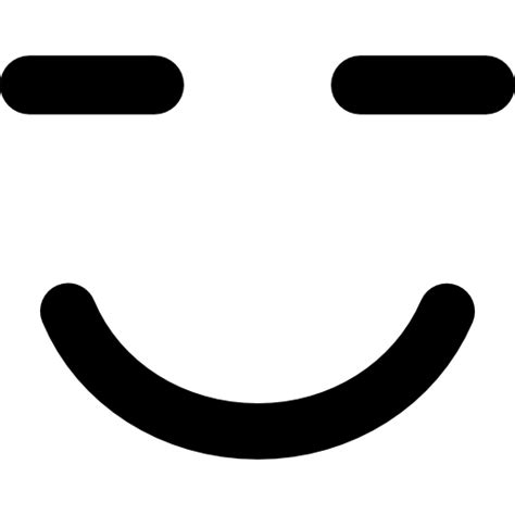 Ícone De Rosto Quadrado De Emoticon Sorridente Com Olhos Fechados
