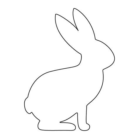 Premium Vector Hare Rabbit Contour Silhouette Icon Bunny Side View
